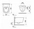 Консольный унитаз без сиденья  KARTELL BY H8203310000001:Чертеж 