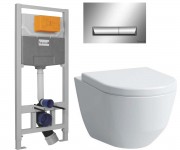Унитаз с инсталляцией 3 в 1 LAUFEN PRO H820966+H8969513B+I8120