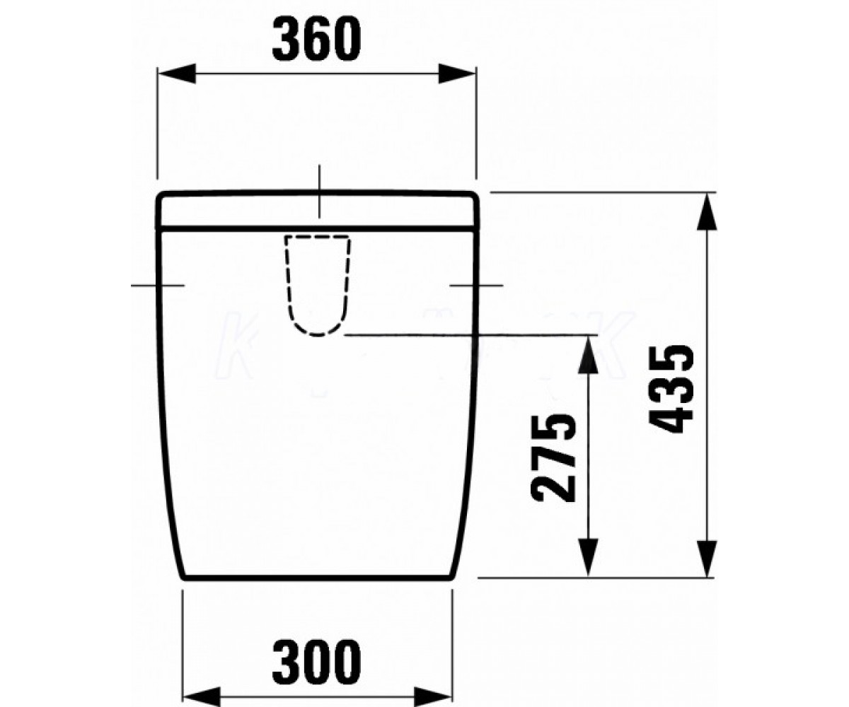 Керамический бачок  MIMO H8275500002781:Чертеж 