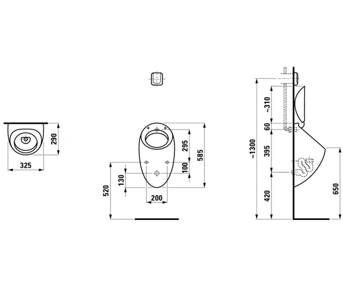 Писсуар с крышкой  ALESSI ONE H8409714004161:Чертеж 