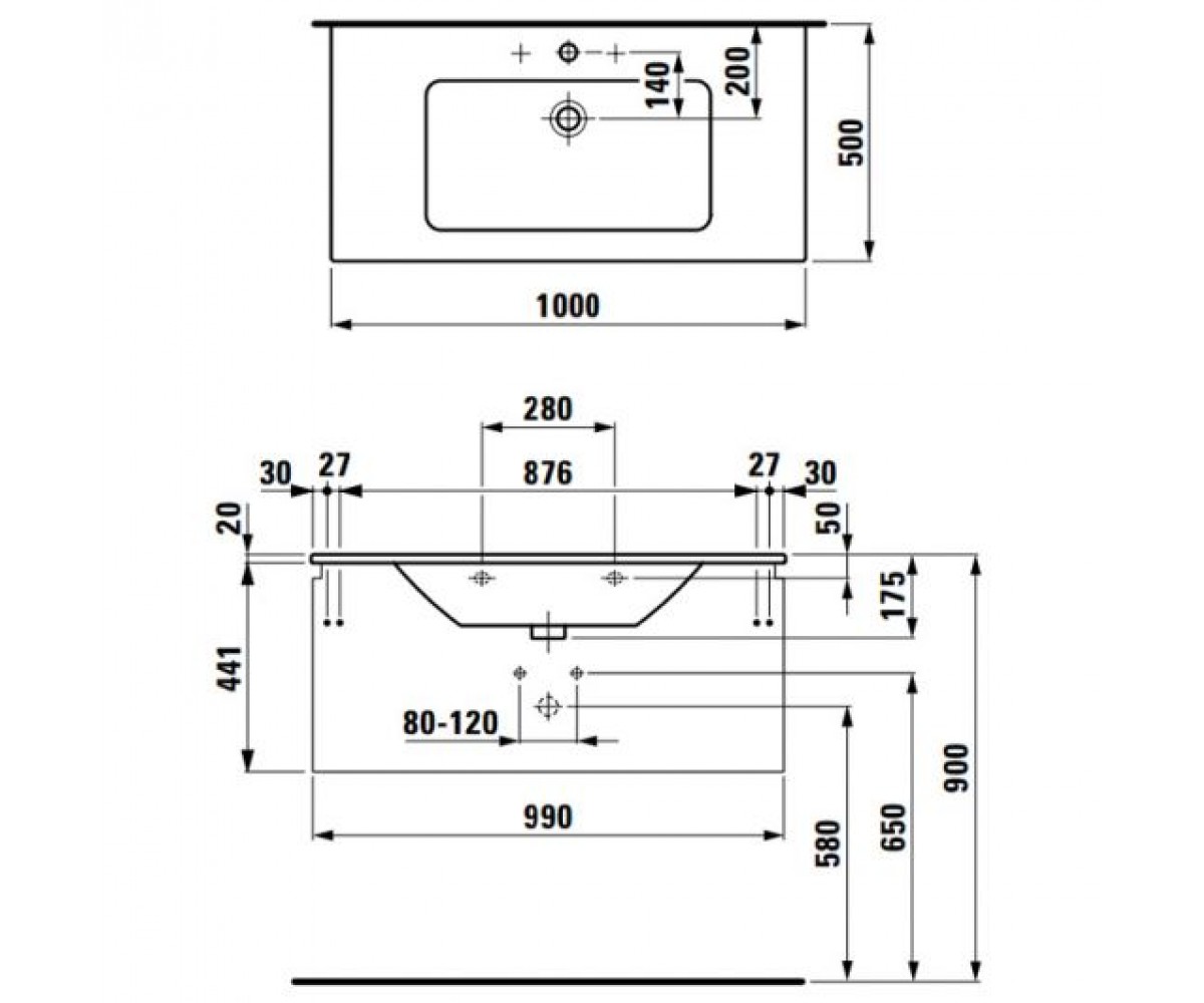 Тумба с раковиной  PRO S H8609654751041:Чертеж 