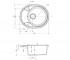Мойка гранитная с сифоном  DAFNE SGD_483T:Чертеж 