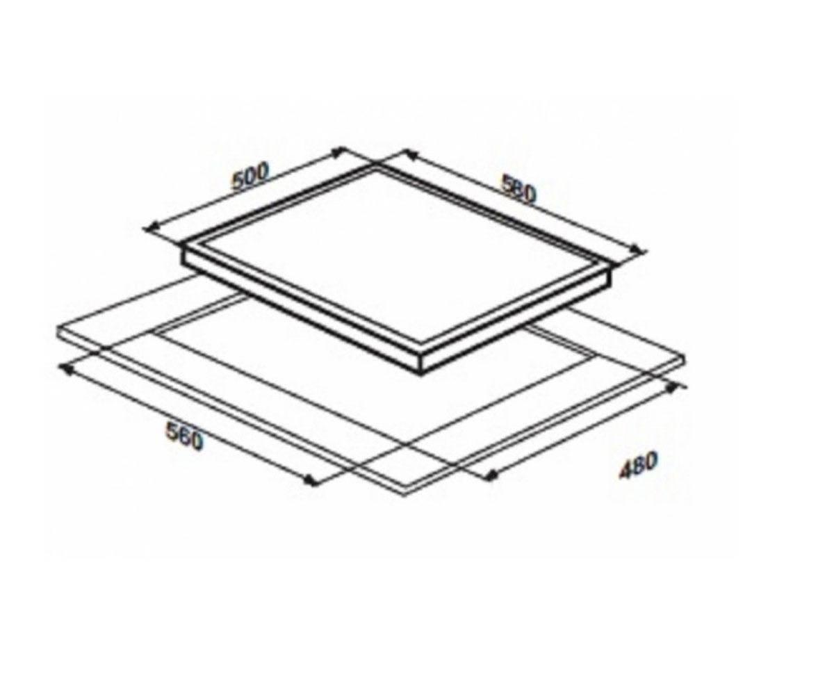 Варочная поверхность на 4 конфорки  PG6041S-HCI (443):Чертеж 