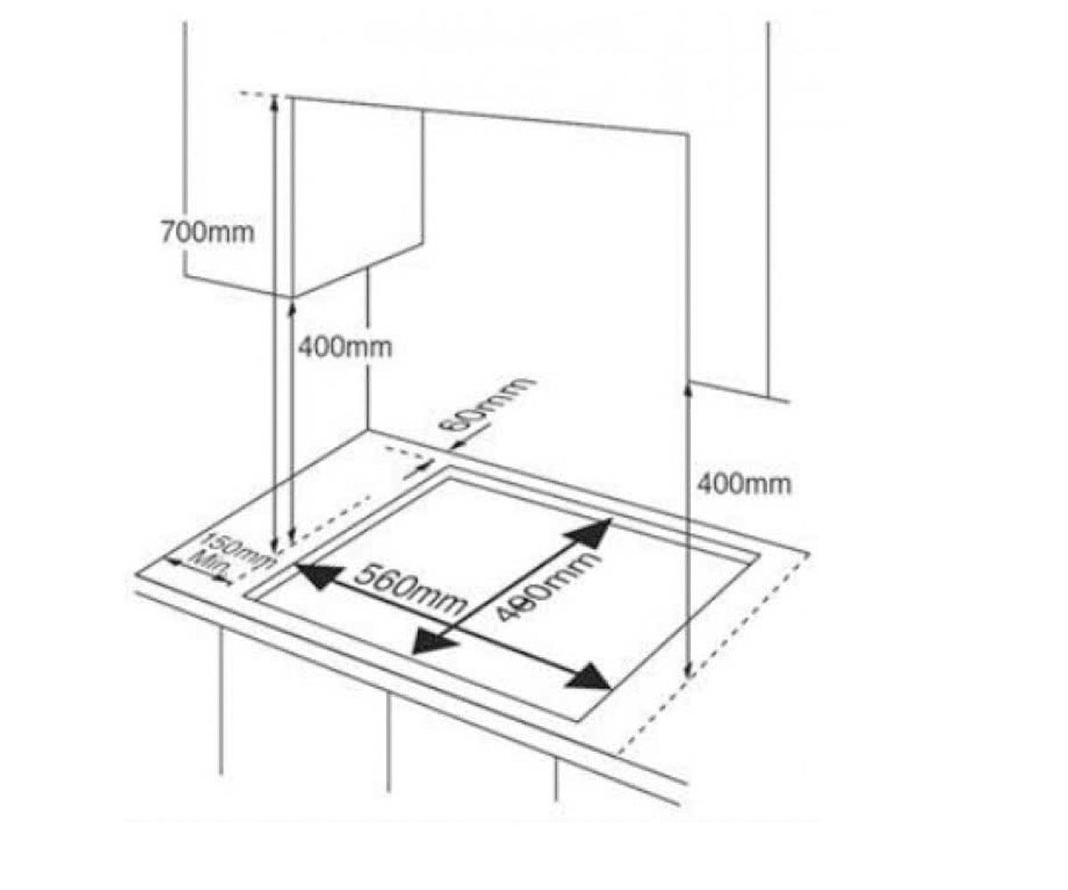 Варочная эмалированная поверхность  PG6140AVR(510):Чертеж 