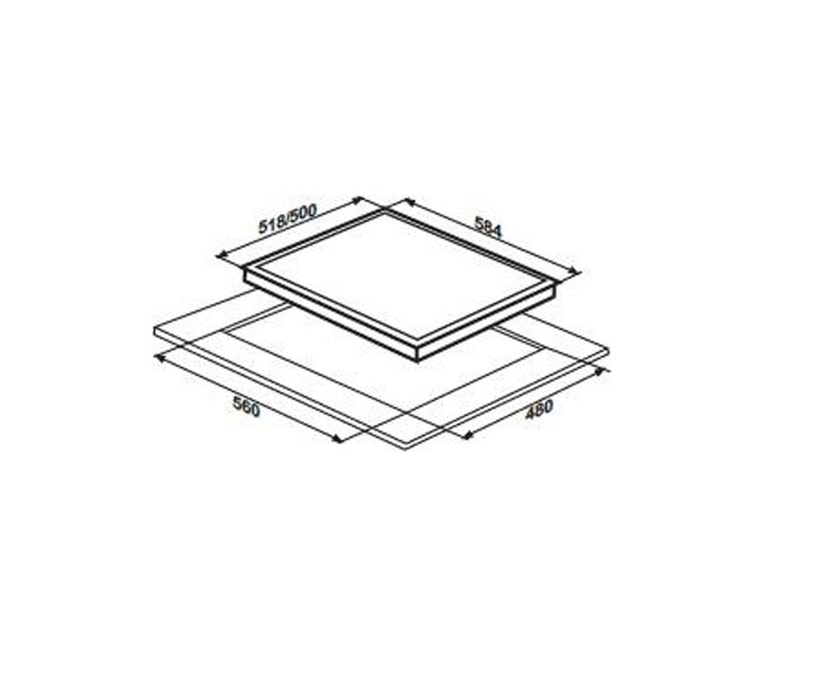 Плита с тройным рядом пламени  PG6141RG-DCB(407):Чертеж 