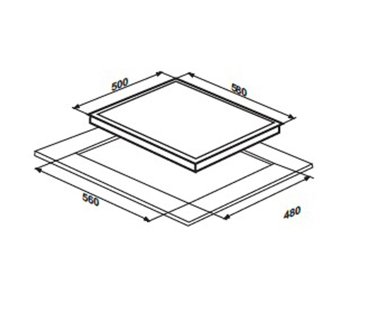 Газовая плита 4-х конфорочная  PG6141RS-CCI(415):Чертеж 