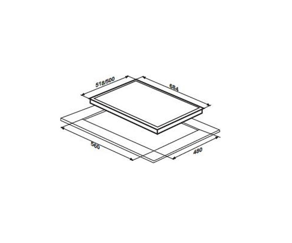 Плита с электроподжигом  PG7151G-CCB(413):Чертеж 