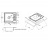 Мойка прямоугольная 48х58 см  5848MDEC:Чертеж 