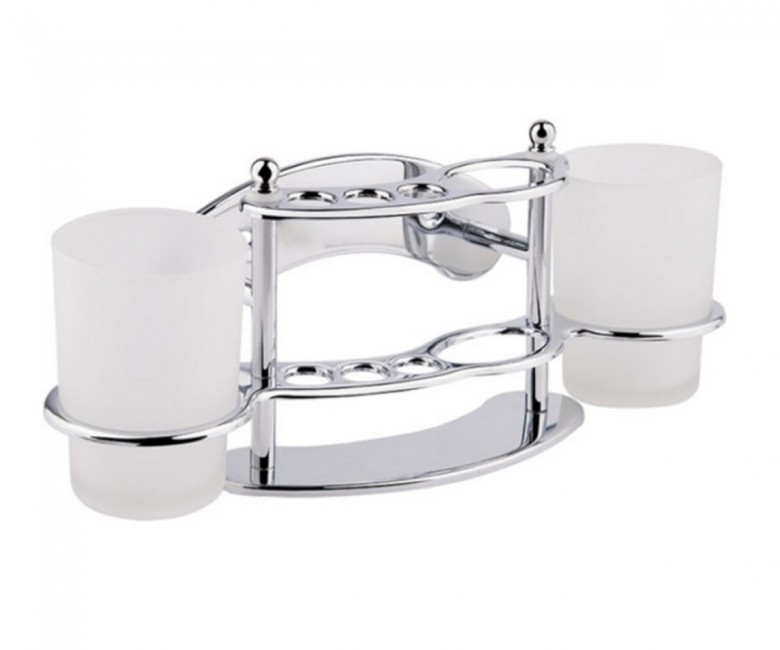 Подвійна склянка з тримачем LIDZ  CRM1140811 CRM1140811