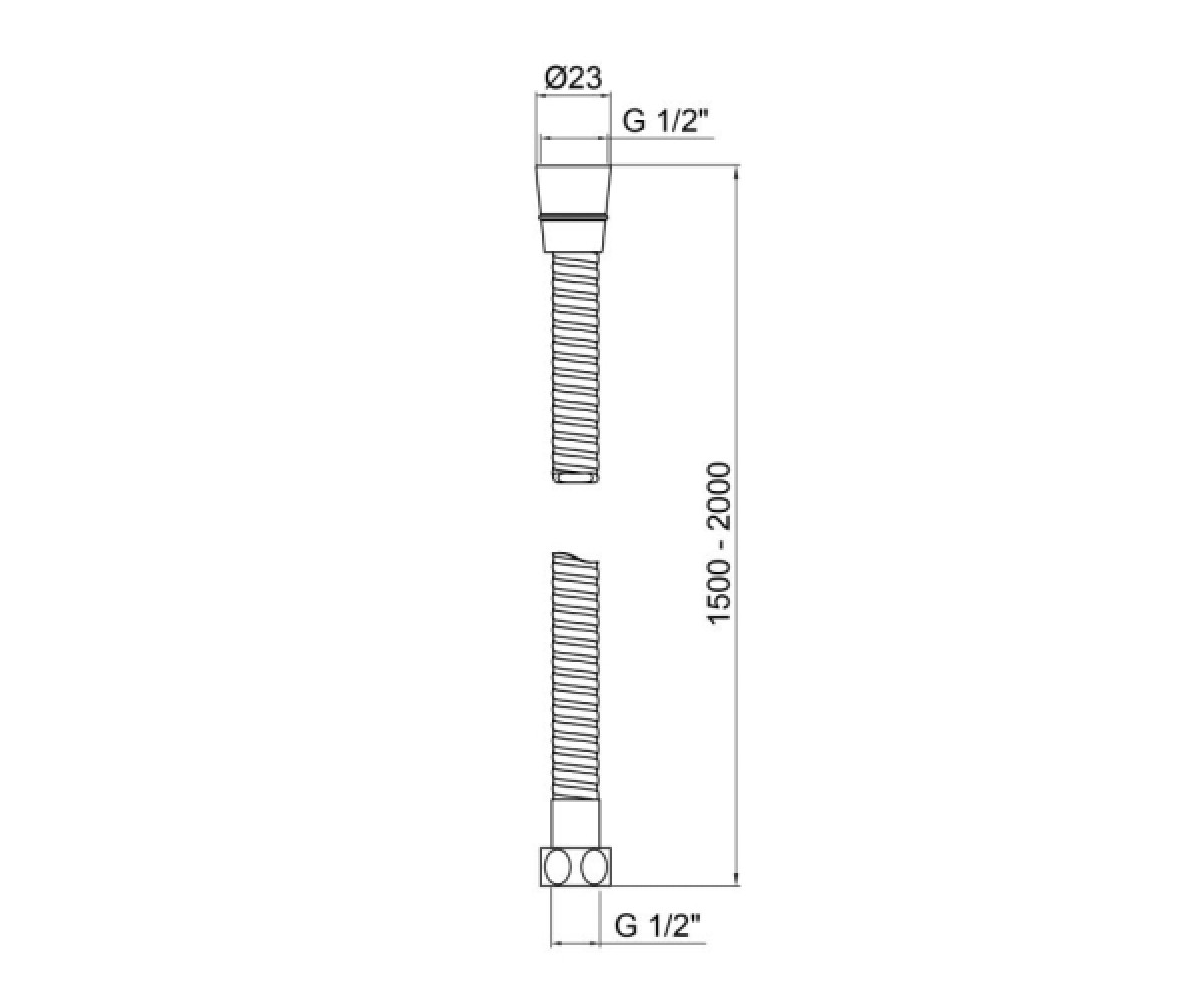 Шланг металлический 150-200 см  CRM501215000:Чертеж 