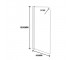Левосторонняя ширма 80х150 см  BRAMA LBSS80150LCRML:Чертеж 