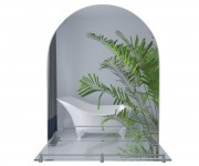 Дзеркало з полицею 70х50 см LIDZ  LD55781400703W