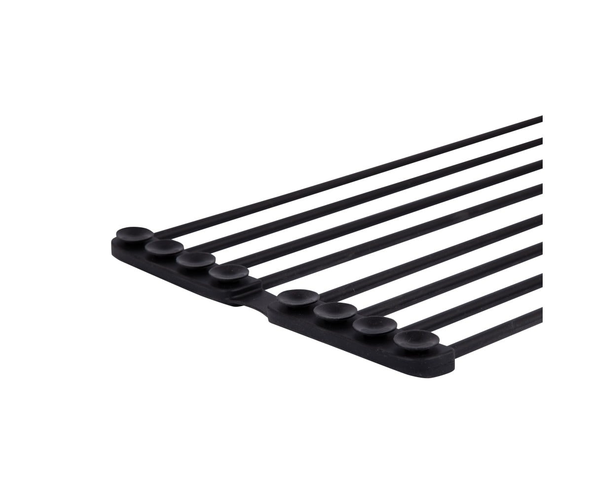 Сушилка на кухонную мойку с присоской Lidz Acsis LA09 Black, кругла основа, для посуды 440х224 мм LDACSLA09BLM49777  LDACSLA09BL