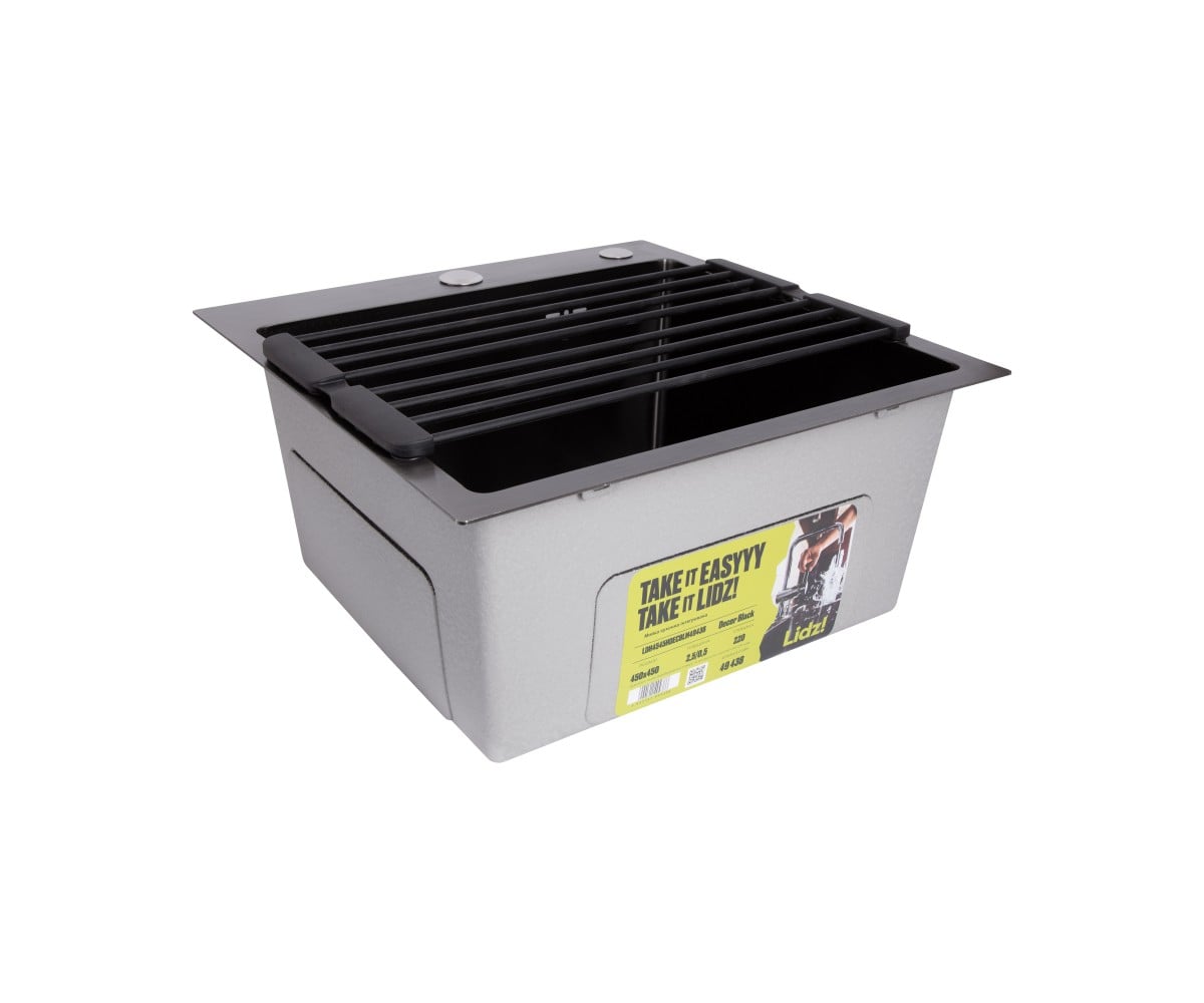 Сушилка на кухонную мойку с присоской Lidz Acsis LA09 Black, кругла основа, для посуды 440х224 мм LDACSLA09BLM49777  LDACSLA09BL
