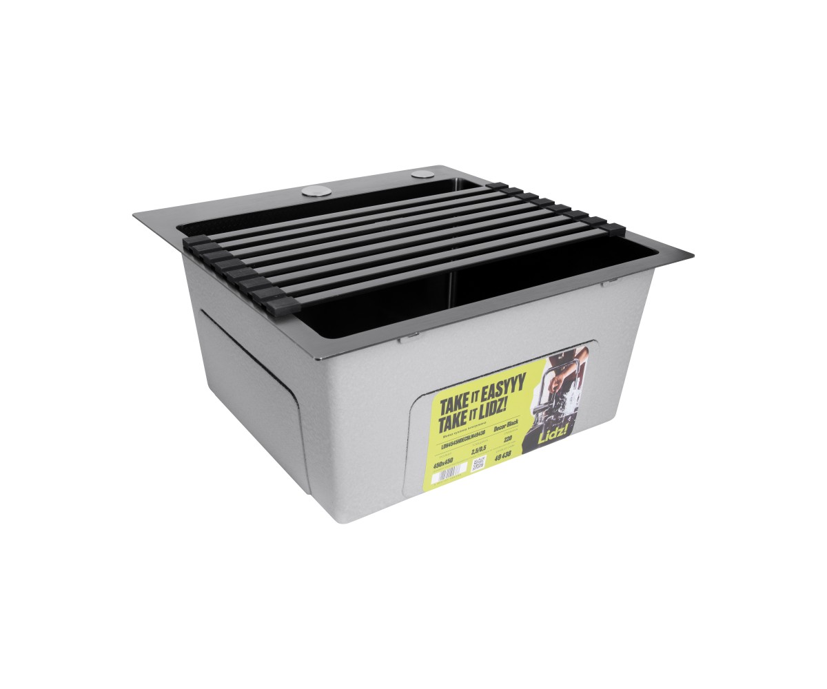 Сушилка на кухонную мойку Lidz Acsis LA12 Black, плоска основа, для посуды 430х218 мм LDACSLA12BLM49766  LDACSLA12BLM49766:Фото 