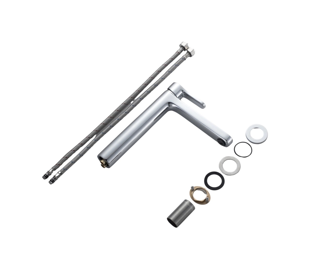 Смеситель латунный для раковины Lidz Astra 001FH высокий (k35) LDAST001FHCRM48090 Chrome  LDAST001FHCRM48090:Фото 3