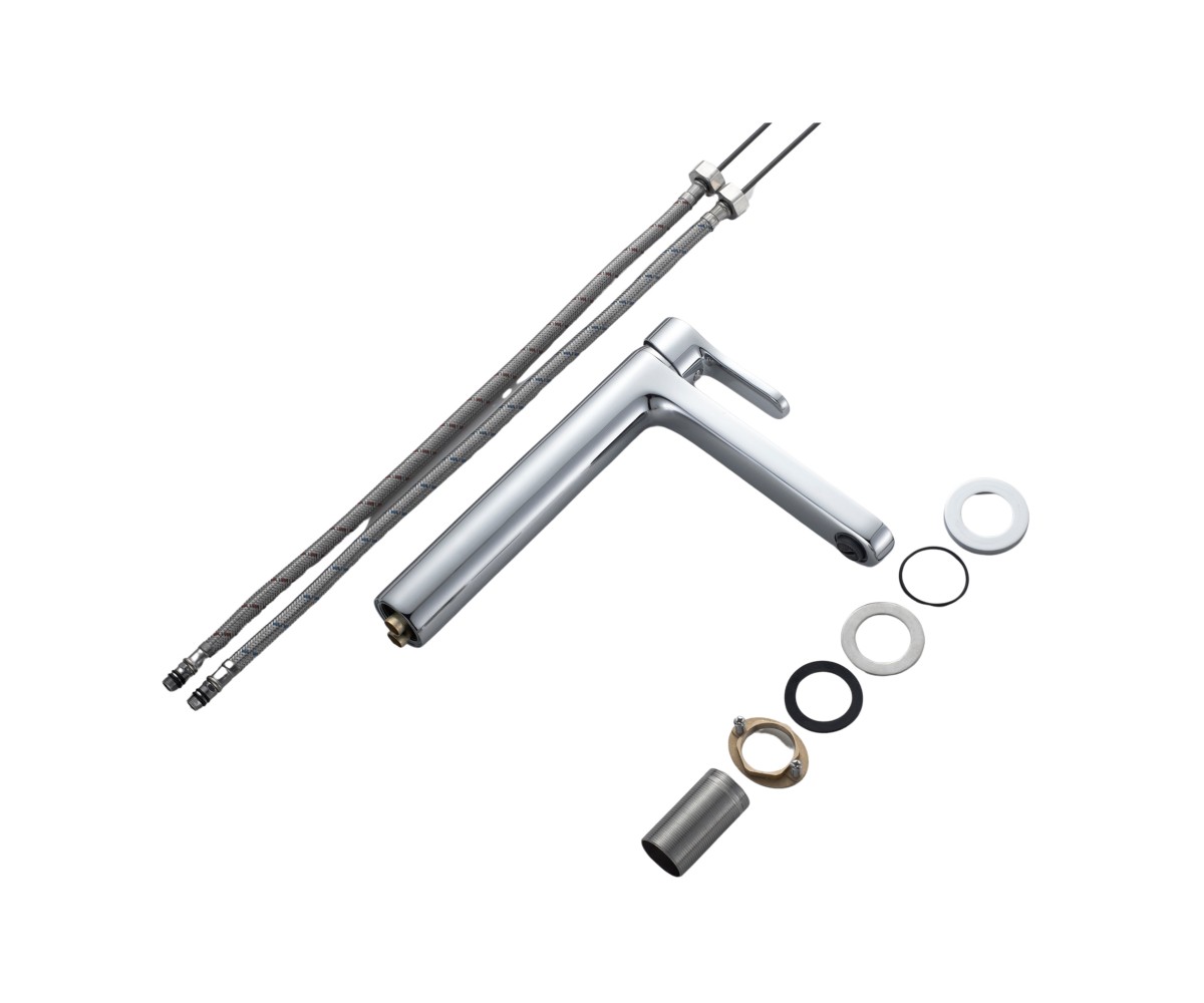Смеситель латунный для раковины Lidz Astra 001FH высокий (k35) LDAST001FHCRM48090 Chrome  LDAST001FHCRM48090:Фото 4