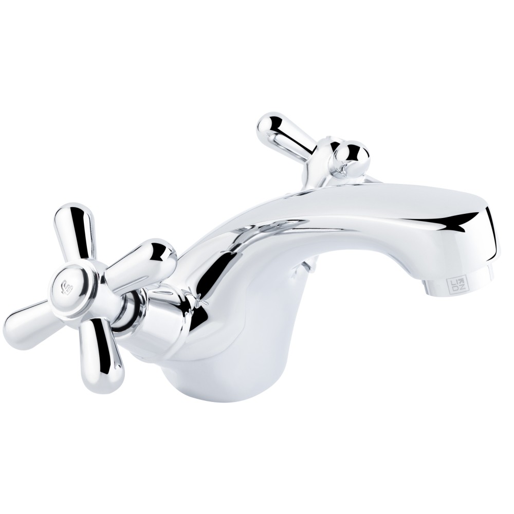 Змішувач для раковини Lidz Dominox 161 двохвентильний LDDOM161CRM35532 Chrome LIDZ  LDDOM161CRM35532 LDDOM161CRM35532