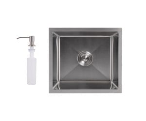 Мийка для кухні інтегрована під стільницю Lidz Handmade H4843 Brushed Steel 3,0/1,0 мм LDH4843BRU49441 LIDZ  LDH4843BRU49441