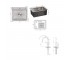 Акционный набор Lidz: мойка H5045 интегрированная Brushed Steel 3,0/1,0 мм + смеситель Aria для кухни с гибким изливом (k35) Gre