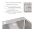 Акционный набор Lidz: мойка H5045 интегрированная Brushed Steel 3,0/1,0 мм + смеситель Aria для кухни с гибким изливом (k35) Gre