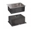 Акционный набор Lidz: мойка H5045 интегрированная Brushed Steel 3,0/1,0 мм + смеситель Aria для кухни с гибким изливом (k35) Gre