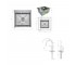 Акционный набор Lidz: мойка H5050H интегрированная Decor Honeycomb 2,5/0,5 мм LDH5050DEC48365 + смеситель Aria для кухни с гибки
