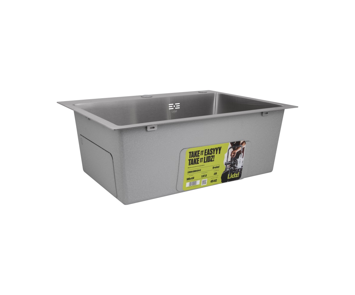 Мойка для кухни интегрированная Lidz Handmade H5843 Brushed Steel 3,0/1,0 мм LDH5843BRU49442  LDH5843BRU49442:Фото 6