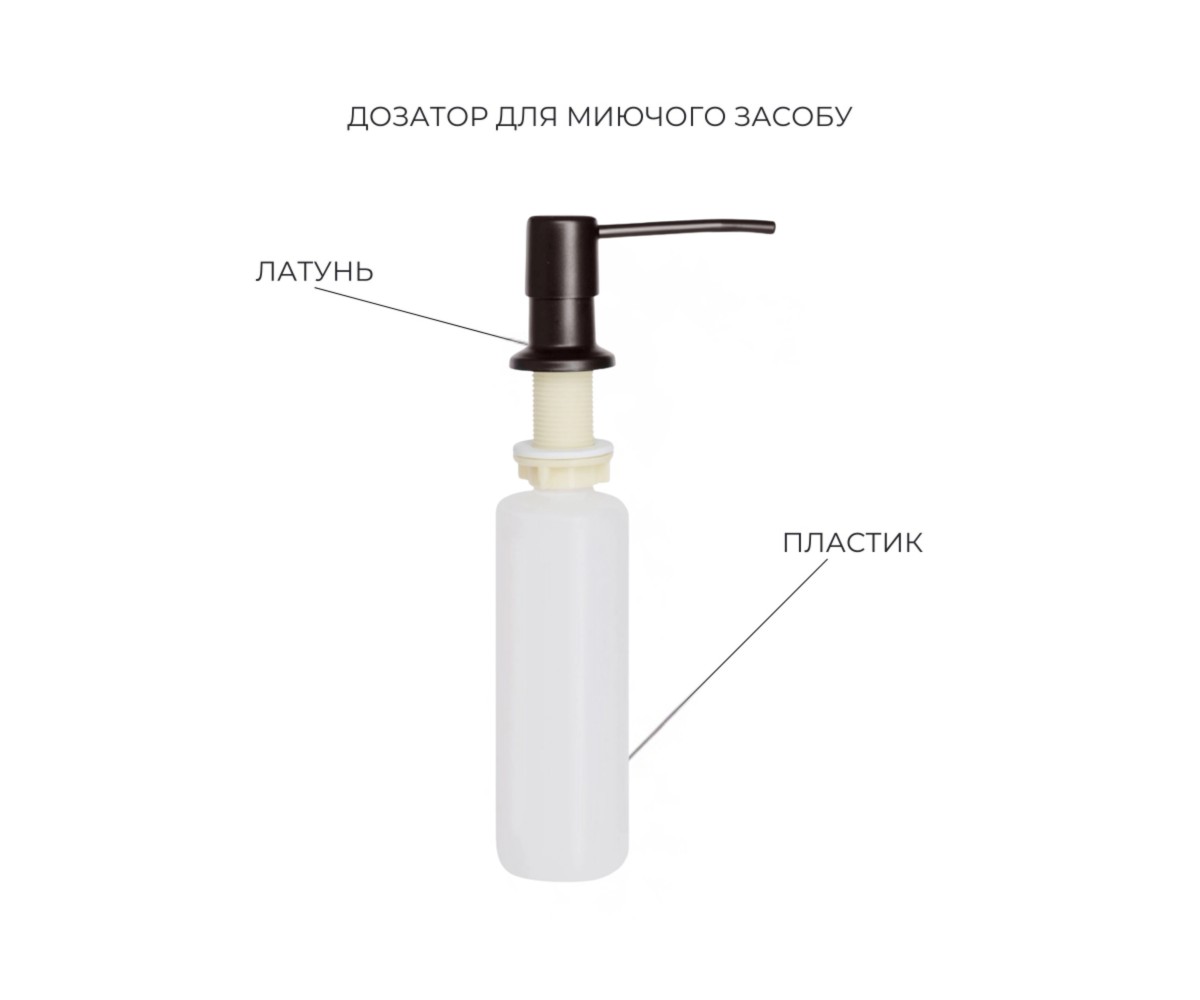 Акционный набор Lidz: мойка интегрированная Decor Black PVD Honeycomb 2,5/0,5 мм + смеситель Aria для кухни с гибким изливом (k3