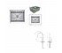Акционный набор Lidz: мойка H6050H интегрированная Decor Honeycomb 2,5/0,5 мм LDH6050DEC48370 + смеситель Aria для кухни с гибки