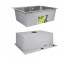 Акционный набор Lidz: мойка H6050H интегрированная Decor Honeycomb 2,5/0,5 мм LDH6050DEC48370 + смеситель Aria для кухни с гибки