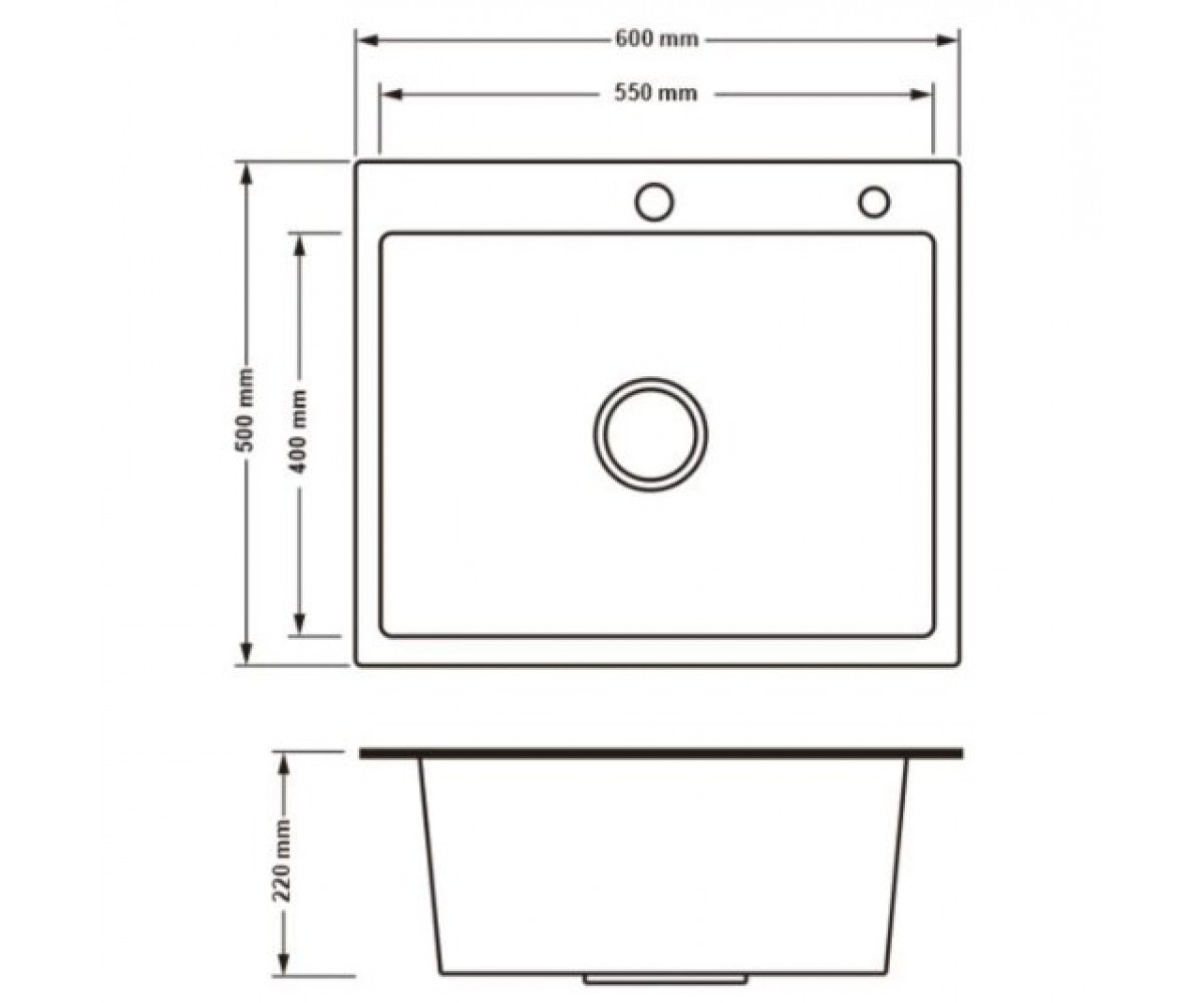 Кухонная мойка  H6050B LDH6050GPVD3008:Чертеж 