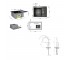 Акционный набор Lidz: мойка H6350BR интегрированная крыло справа Brushed Black PVD 3,0/1,0 мм + смеситель Aria для кухни с гибки