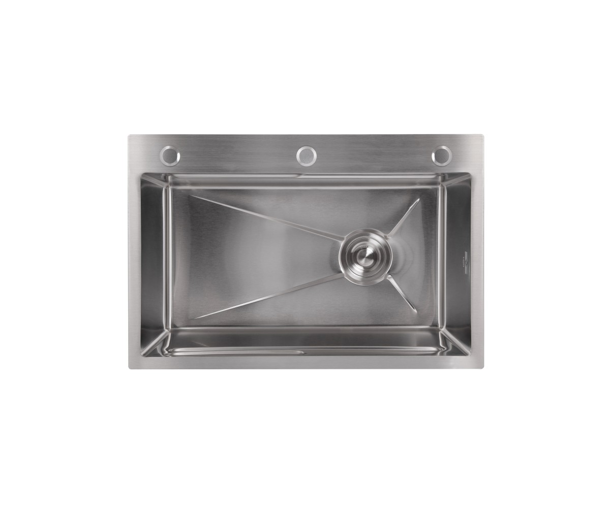 Мойка для кухни интегрированная Lidz Handmade H6845 Brushed Steel 3,0/1,0 мм LDH6845BRU49455  LDH6845BRU49455:Фото 8