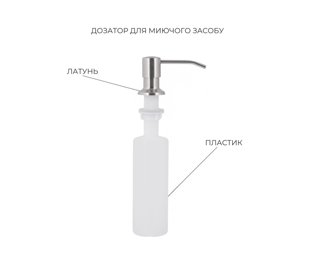 Акционный набор Lidz: мойка H6845 Decor 3,0/1,0 мм + смеситель Aria для кухни с гибким изливом (k35) Grey  LDH6845HDEC4944451239