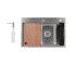 Мийка для кухні інтегрована Lidz Handmade H6845H Decor Honeycomb 3,0/1,0 мм LDH6845HDEC49444 LIDZ  LDH6845HDEC49444 LDH6845HDEC49444