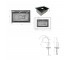 Акционный набор Lidz: мойка H6845 Décor Blaсk 3,0/1,0 мм + смеситель Aria для кухни с гибким изливом (k35) Black  LDH6845HDECBLM