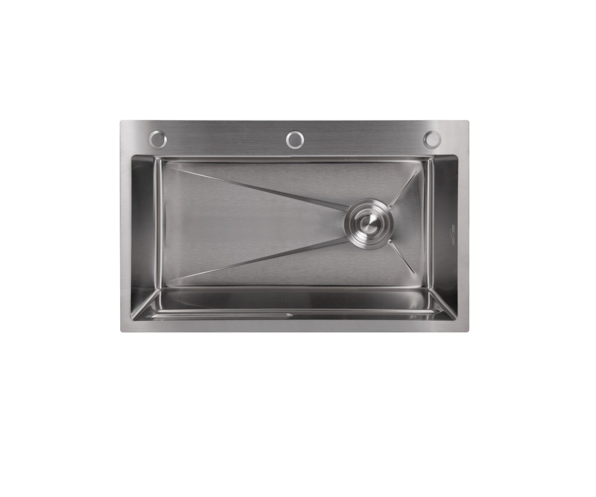 Мойка для кухни интегрированная Lidz Handmade H7545 Brushed Steel 3,0/1,0 мм LDH7545BRU49457  LDH7545BRU49457:Фото 8