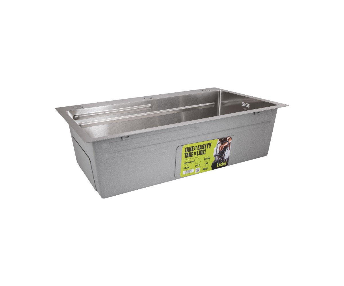 Мойка для кухни интегрированная Lidz Handmade H7545 Brushed Steel 3,0/1,0 мм LDH7545BRU49457  LDH7545BRU49457:Фото 10