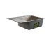 Мойка для кухни интегрированная Lidz Handmade Max 500 H7849L Brushed Steel, 3,0/1,0 мм, крыло слева, увеличенная чаша LDH7849LBR