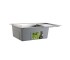Мойка для кухни интегрированная Lidz Handmade Max 500 H7849R Brushed Steel, 3,0/1,0 мм, крыло справа, увеличенная чаша LDH7849RB
