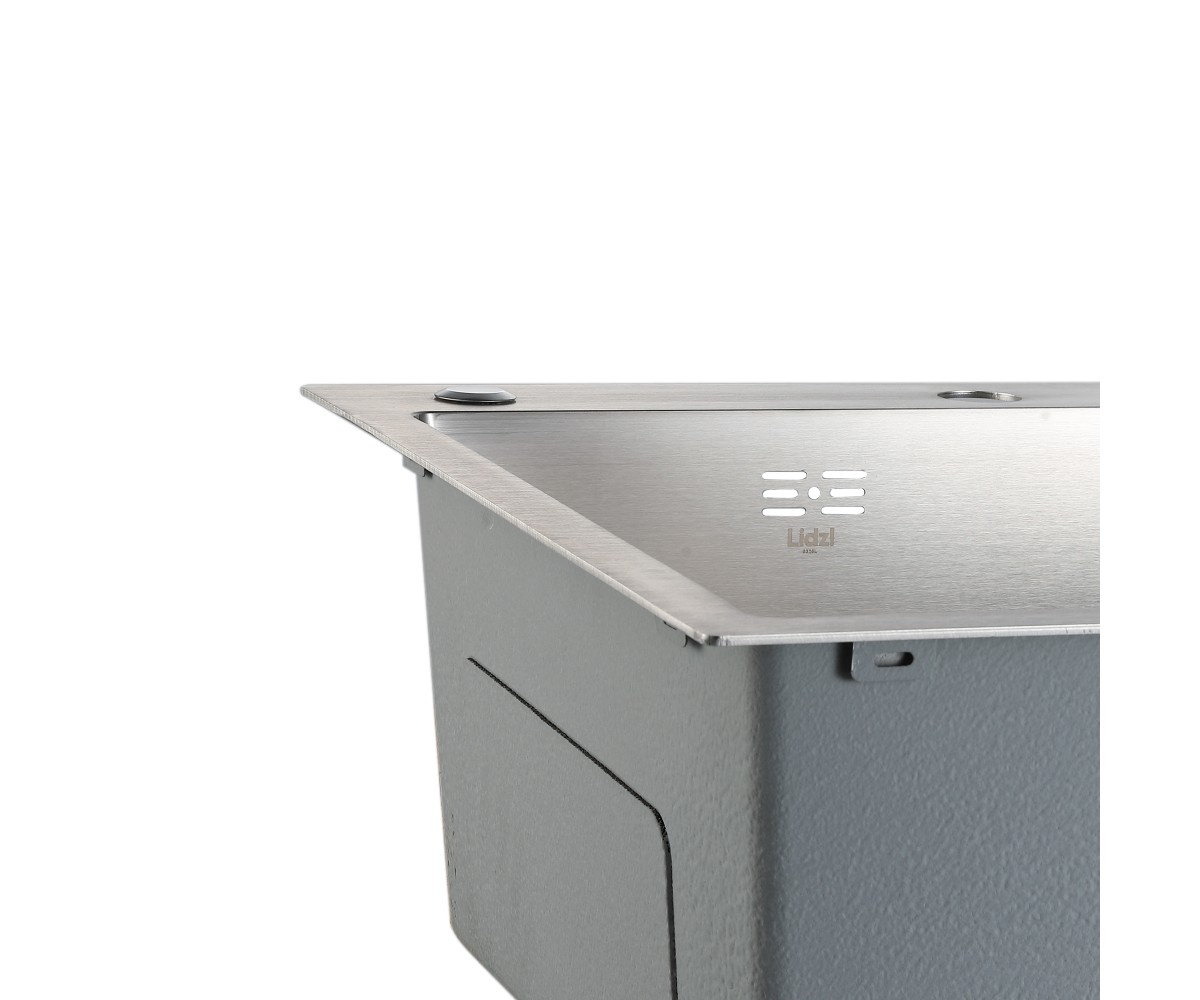 Мойка для кухни интегрированная Lidz Handmade Max 500 H7849R Brushed Steel, 3,0/1,0 мм, крыло справа, увеличенная чаша LDH7849RB