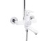 Душевая система универсальная Lidz Latwa 1031 на три потребителя (с изливом) (k35) White LDLAT1031WHI48994  LDLAT1031WHI48994:Фо