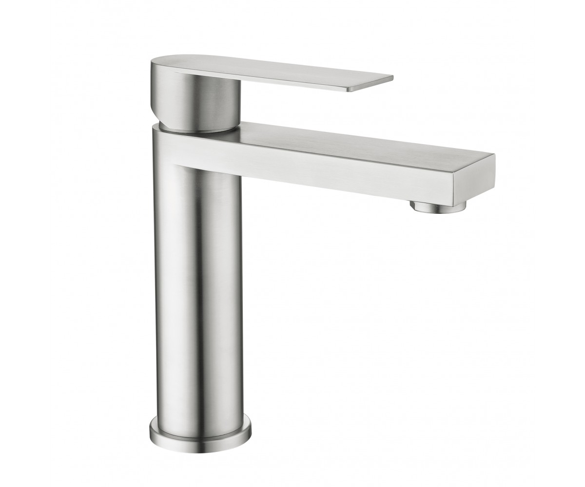 Змішувач для раковини низький Lidz Nexus 001F (k35)  LDNEX001FNKS49184 Nickel LIDZ  LDNEX001FNKS49184 LDNEX001FNKS49184