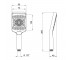 Лейка для ручного душа Lidz Niagara 33 145x95 мм прямоугольная LDNIA33GRP48538 Graphite  LDNIA33GRP48538:Чертеж 