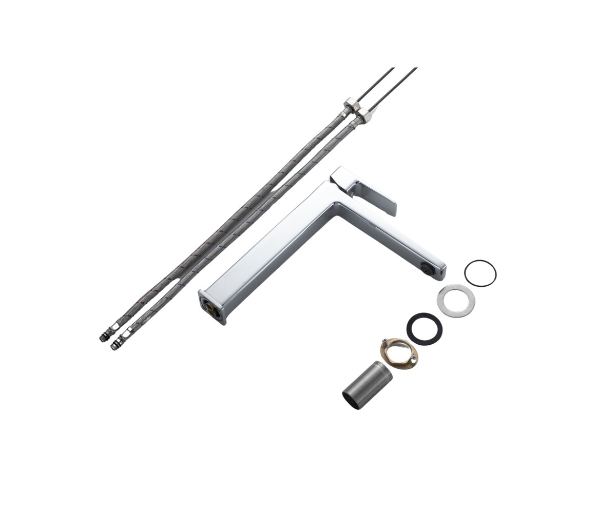 Смеситель латунный для раковины Lidz Orion 001FH высокий (k25) LDORI001FHCRM48096 Chrome  LDORI001FHCRM48096:Фото 4