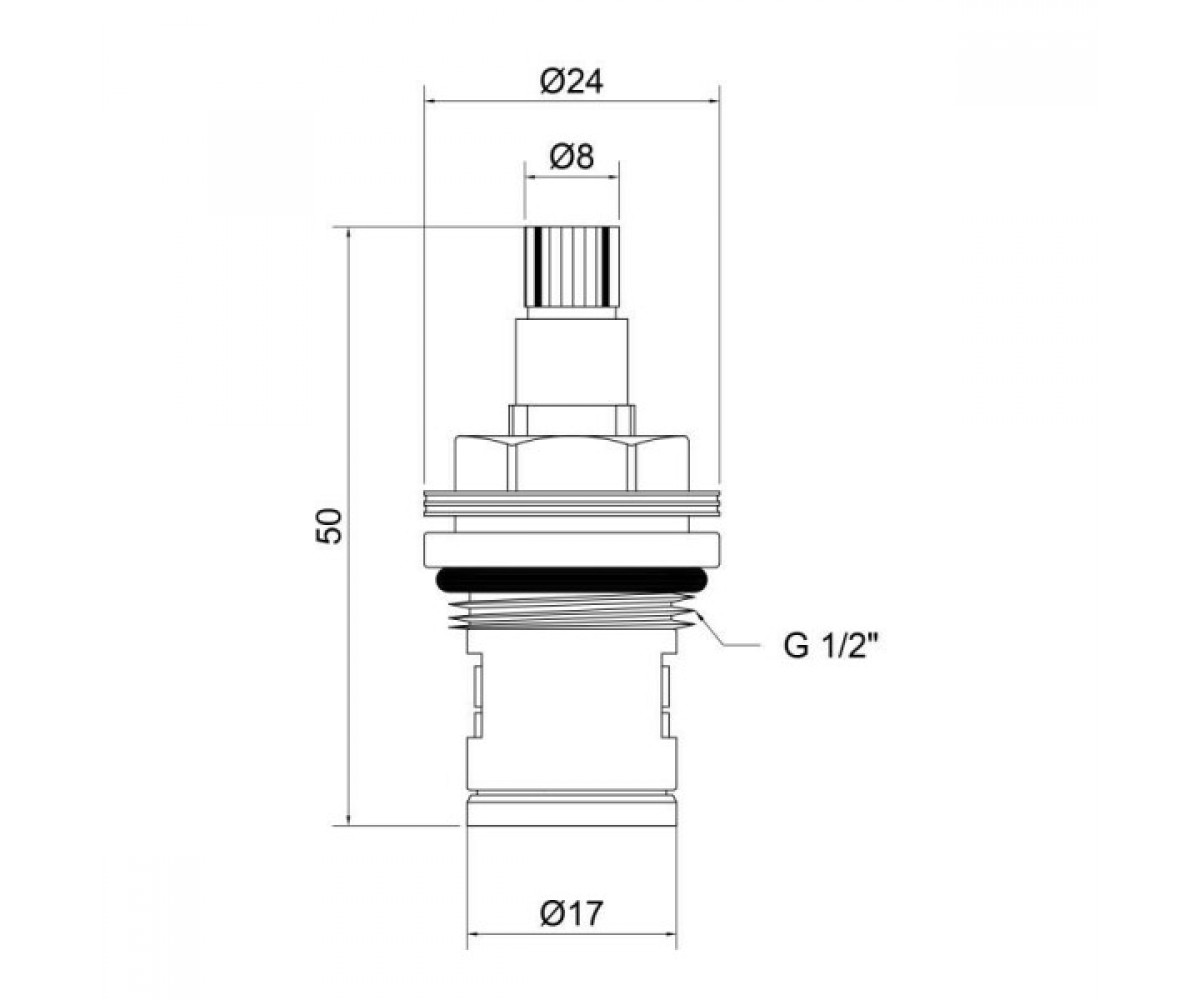 Кран-букса 1/2  LIDZCRM530100000:Чертеж 