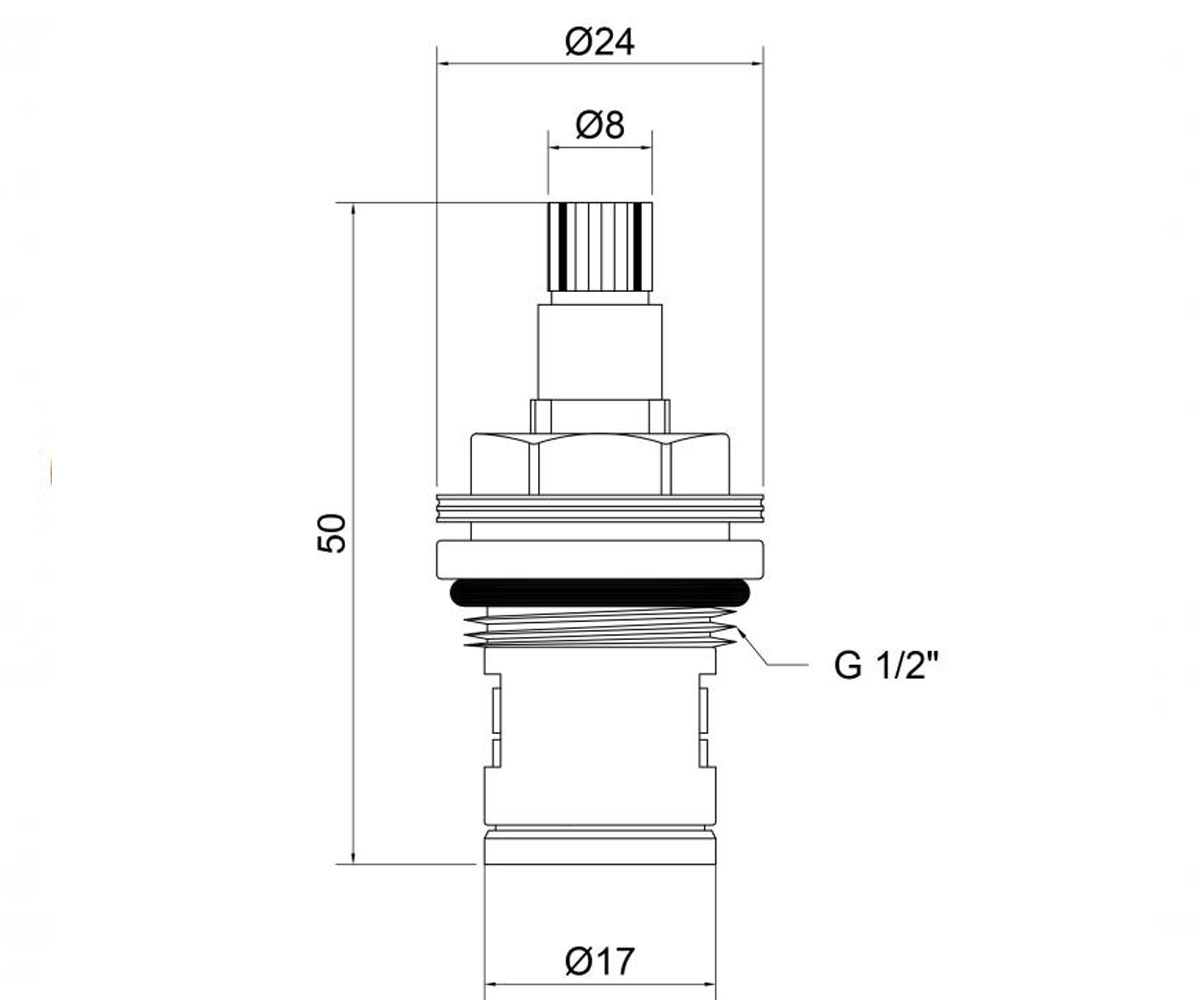 Кран-букса керамическая 1/2 2 шт  LIDZCRM530102101:Чертеж 