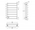 Полотенцесушитель водяной  TRAPEZIUM LTRPZD3825601008WAT:Чертеж 
