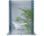Дзеркало з полицею 70х50 см LIDZ  WHI1400706